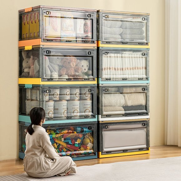 1pc Household Transparent Storage Box Toy Storage B